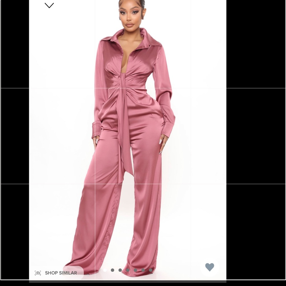 FashionNova Satin Jumpsuit